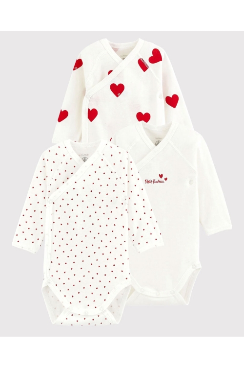 Petit Bateau rompers 00 Blanc/Rouge A00AZ