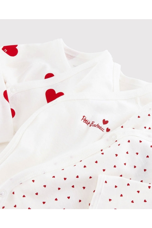 Petit Bateau rompers 00 Blanc/Rouge A00AZ
