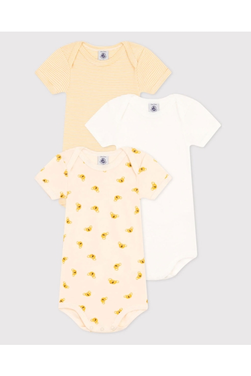 Petit Bateau rompers 00 Wit/Geel A09YP
