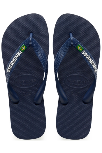 Havaianas Brasil Logo Navy Blue