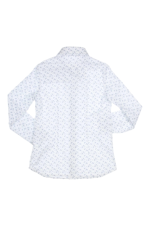 Gymp overhemden W-M White - Navy 361-5052-40
